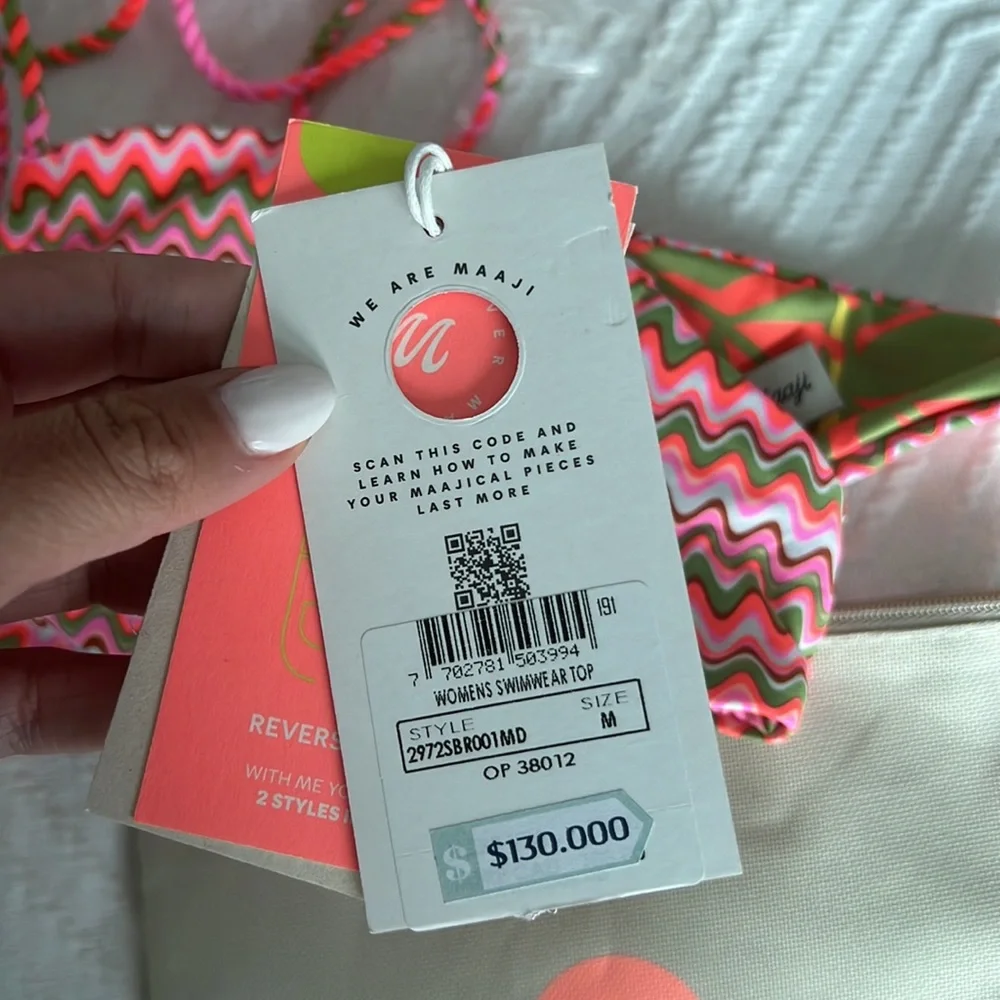 Maaji Pink Geo Print bikini top - Picture 5 of 5